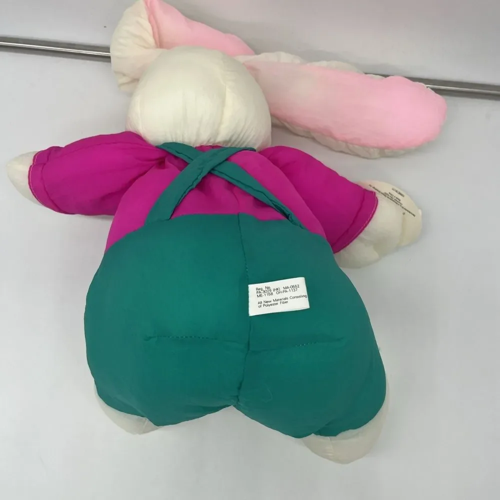 Vtg Gibson Greetings Bunny Rabbit Plush Nylon Parachute Material Stuffed W/ Tags